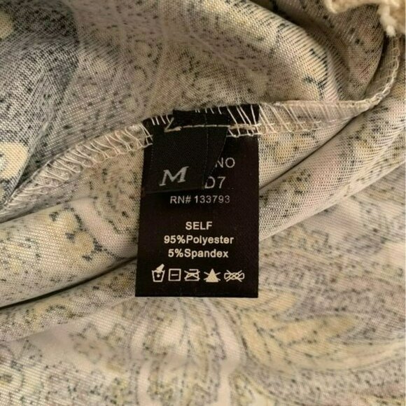 Echo Rose womens size medium tapestry paisley damask button front midi dress - Picture 6 of 11